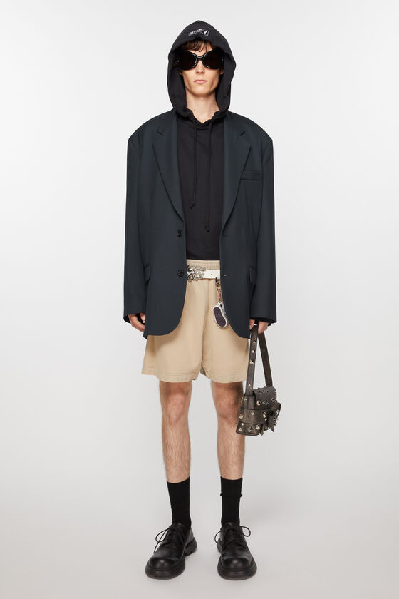 Relaxed fit suit jacket, Dark navy, 2000x