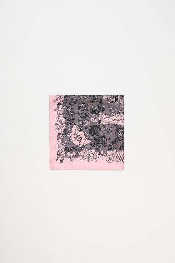 Silk print scarf, Pink, 2000x
