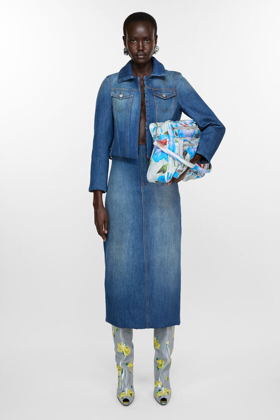 Bonded denim jacket, Mid Blue, 2000x